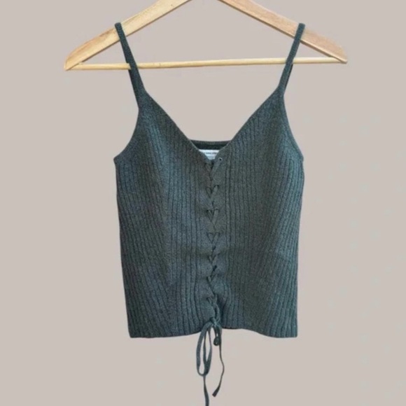 Women's Knit Lace-Up Tank Top - Picture 1 of 5